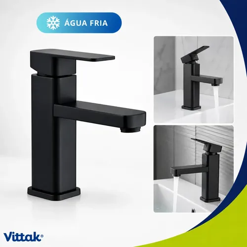 Vittak Torneira Para Banheiro Preto Fosco