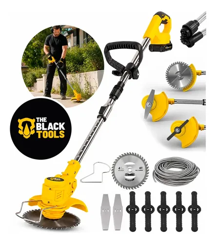 Roçadeira Aparador Grama Bateria Recarregável 21V 750W Acessórios TCG21C The Black Tools