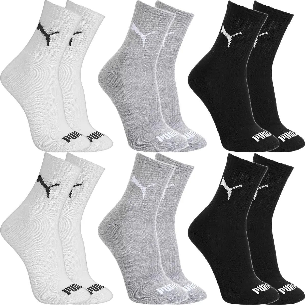 Kit 6 Pares Meias Puma Cano Médio