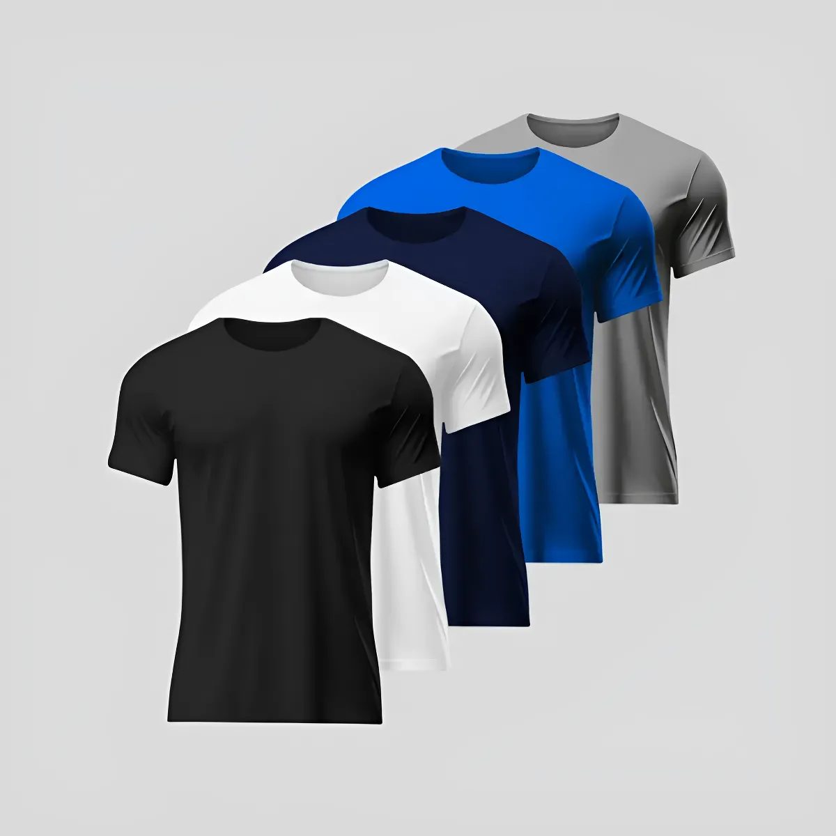 Kit 5 Camisetas Básicas Masculina Dry Fit