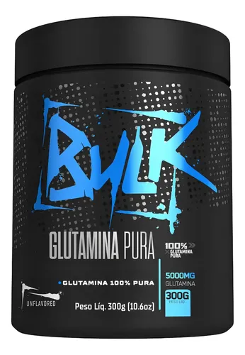 Glutamina 100% Pura 300g Bulk Nutrition