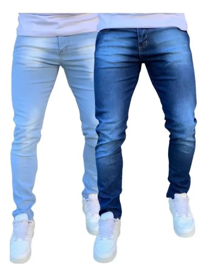 Kit 2 Calças Jeans Skinny Lycra