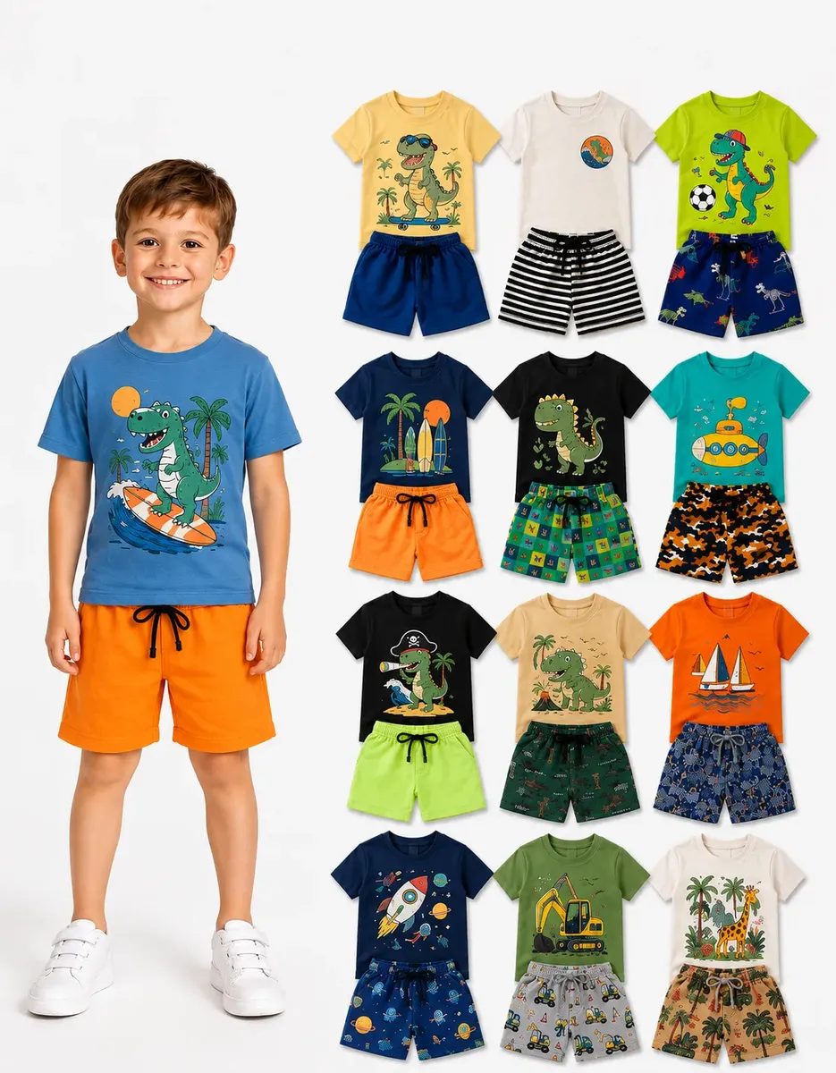 Kit com 6 Peças De Roupa Infantil