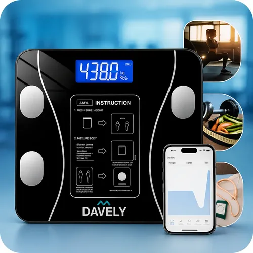 ✅ Balança Bioimpedância Davely Bluetooth