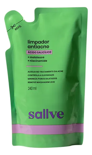 Refil Limpador Facial Antiacne Sallve 240ml