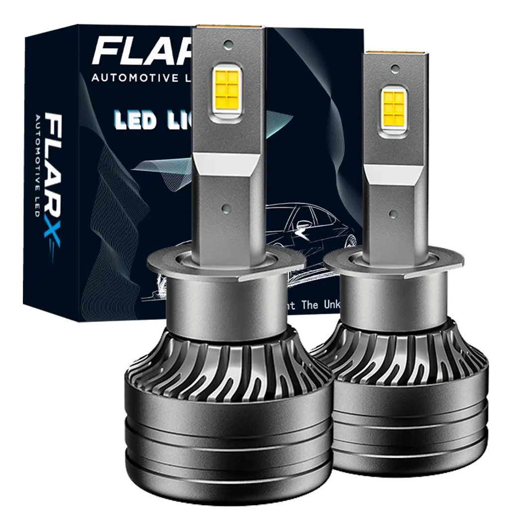 Par Ultra Led Lampada Farol H1 H3 H4 H7 H8 H11 Hb3 Hb4 H27
