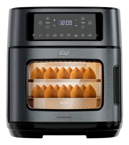 Fritadeira Elétrica Air Fryer Oven Black INOX WAP