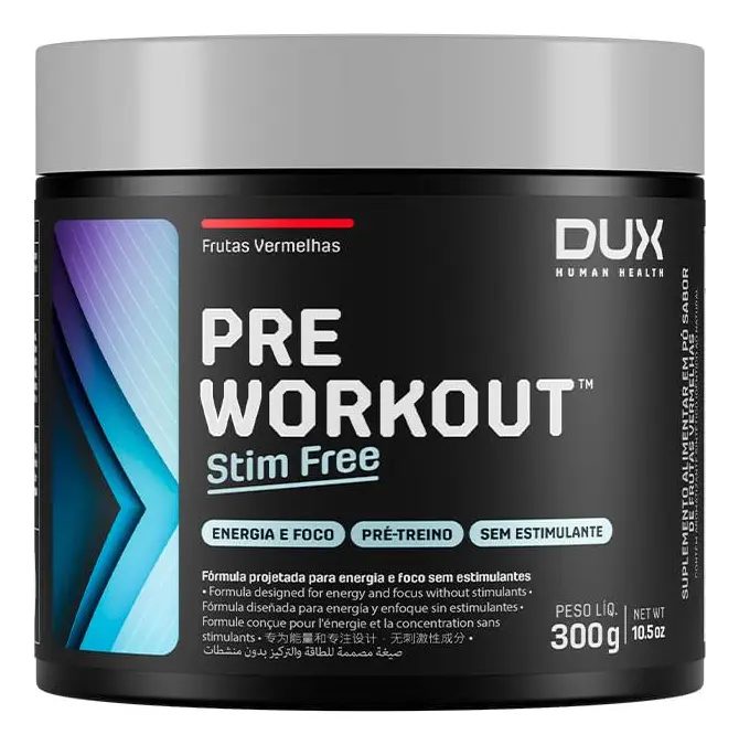 Pré Treino Dux Pre Workout Stim Free 300g