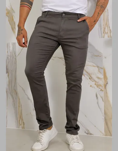 Calça Sarja Alfaiataria Slim Masculina (5 Cores)