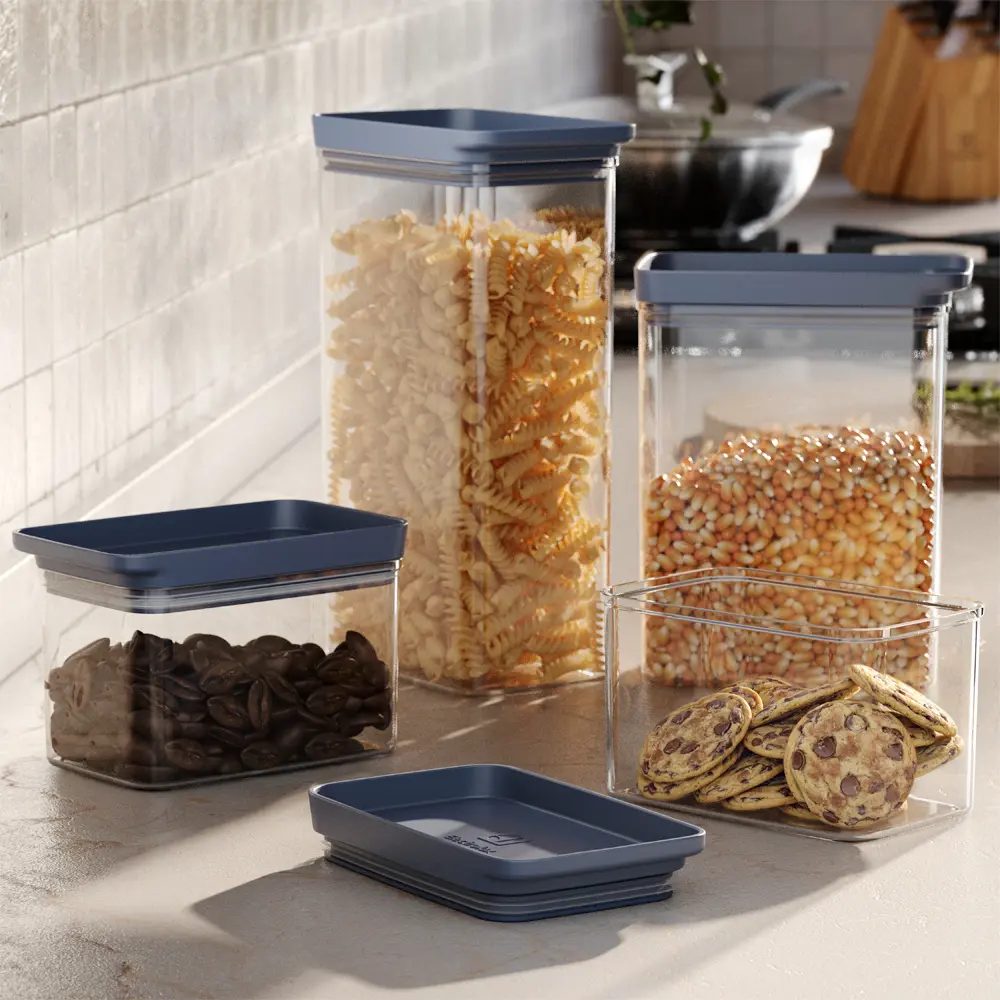 Kit 6 Potes Herméticos e Organizadores de Geladeira Electrolux