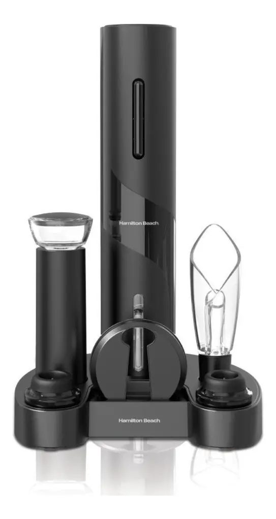 Kit Abridor de Vinho Elétrico Hamilton Beach com Acessórios, para uma Experiência Completa
