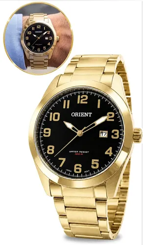 ✅ Relógio Orient Masculino Dourado