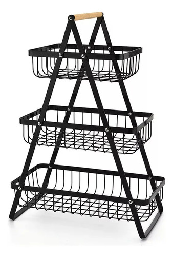Fruteira De Mesa 3 Andares Cesto De Frutas Legumes Multiuso