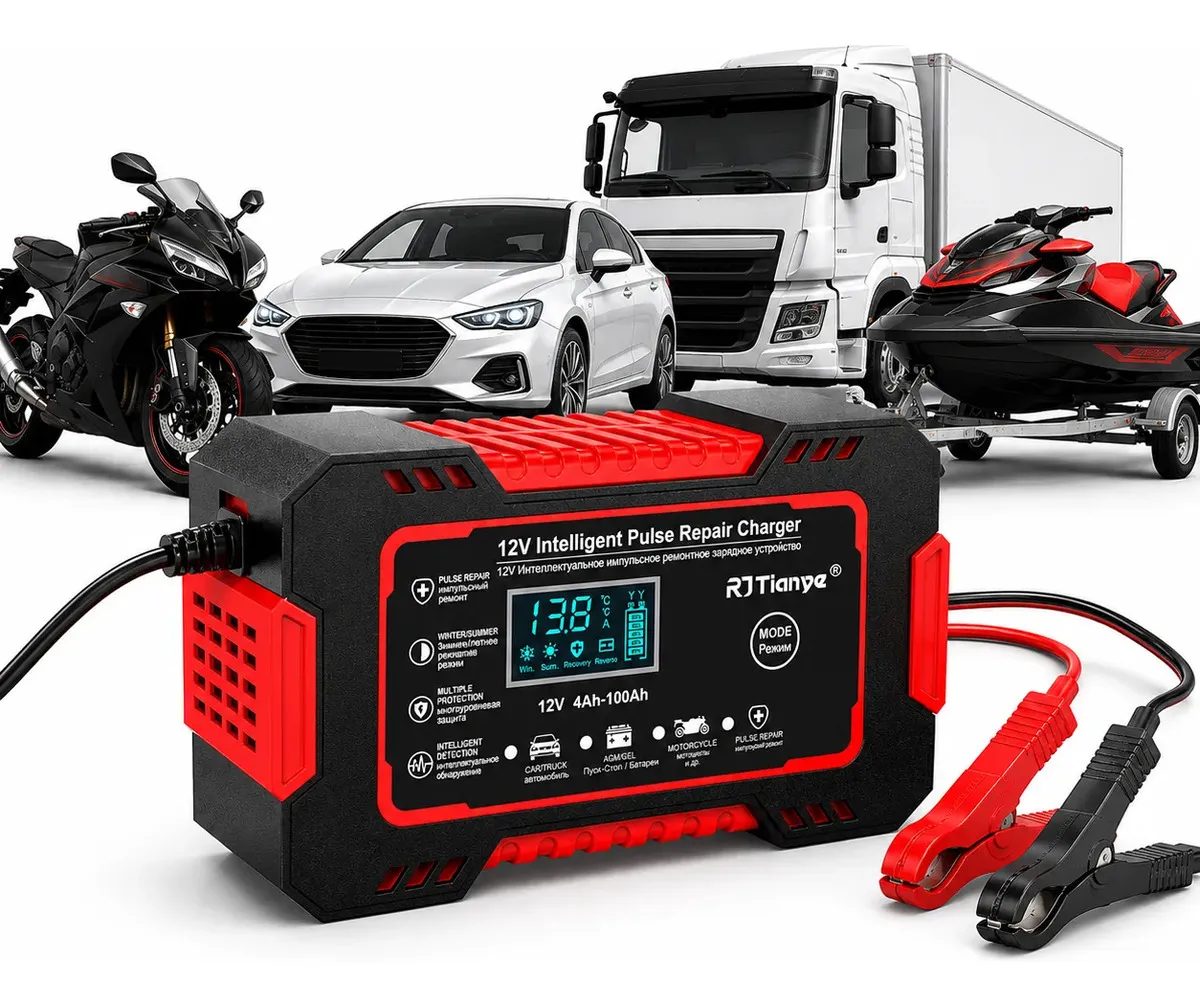 Carregador Inteligente De Bateria Automotiva 12v 6a Bivolt