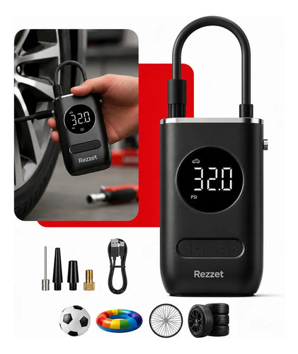 ✅ Mini Compressor Portátil Rezzet Digital