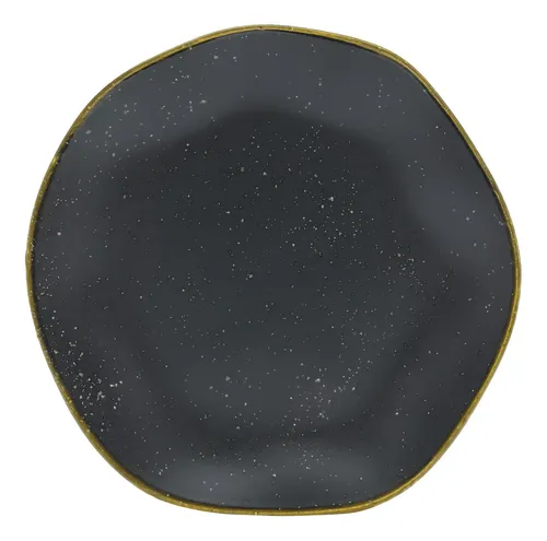 Conjunto com 6 Pratos Fundos 22,5cm Volcana RYO Preto Oxford