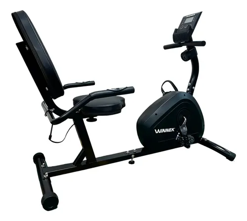 Bicicleta Ergométrica Horizontal Magnética Monitor Digital 8 Niveis de ajustes Sensor de p