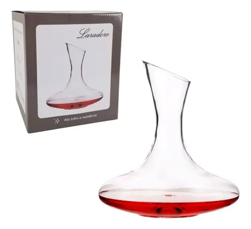 Decanter Em Cristal - Decantador Aerador De Vinho 1,6 Litro