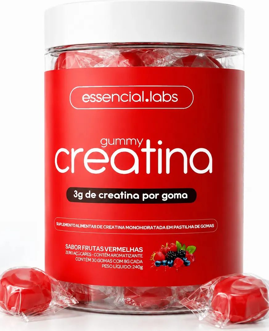 Gummy Creatina Pura Frutas Vermelhas
