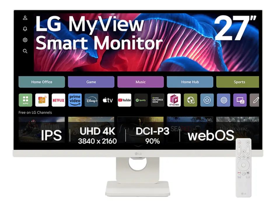 Monitor LG MyView Smart - Tela IPS 27", WebOS, ThinQ Home 27SR73U