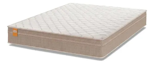 Colchão Casal Molas Qatar 138x188x22cm Bege/branco Inducol