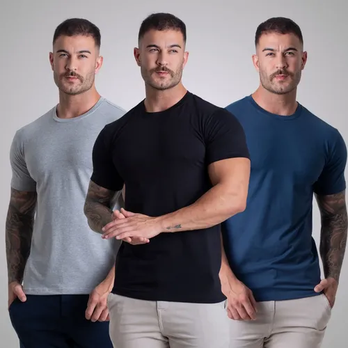 ✅ Kit 3 Camisetas Algodão Egípcio