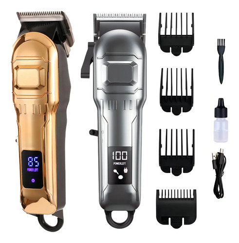 Máquina De Cortar Cabelo Profissional Sem Fio Com Visor