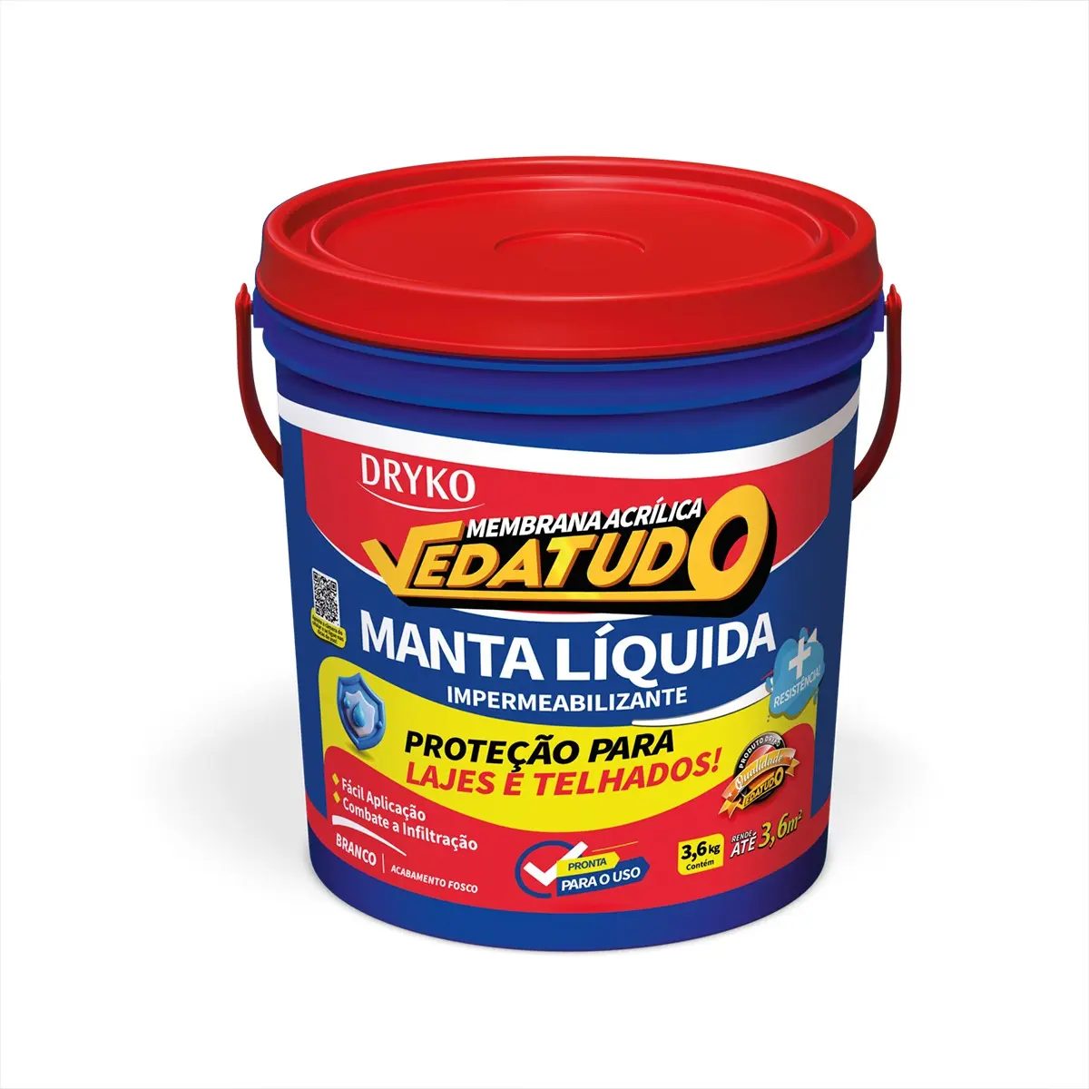 Manta Líquida Veda Tudo 3,6kg Impermeabilizante