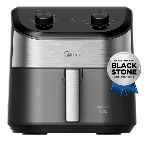 Fritadeira Air Fryer 4,5l Widemax Com Interior De Alumínio 1500w Midea