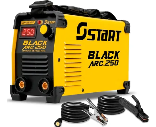 Máquina De Solda Inversora 250a Mma Tig Eletrodo Cor Preto/Amarelo Black Arc 250 Start - (