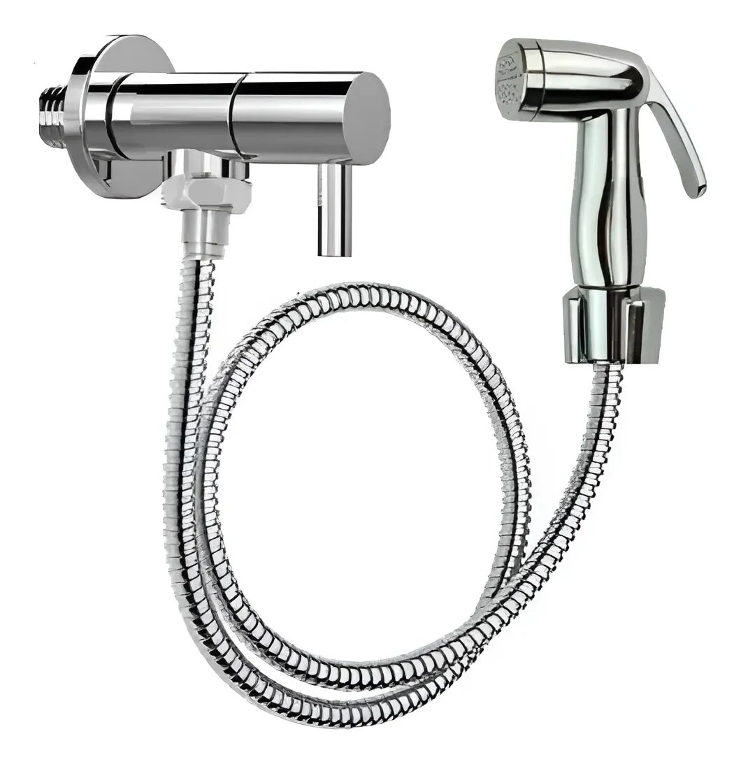 Ducha Higiênica com Registro em Aço Inox