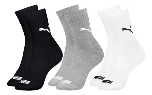 Kit 3 Pares De Meias Puma Cano Médio Sport