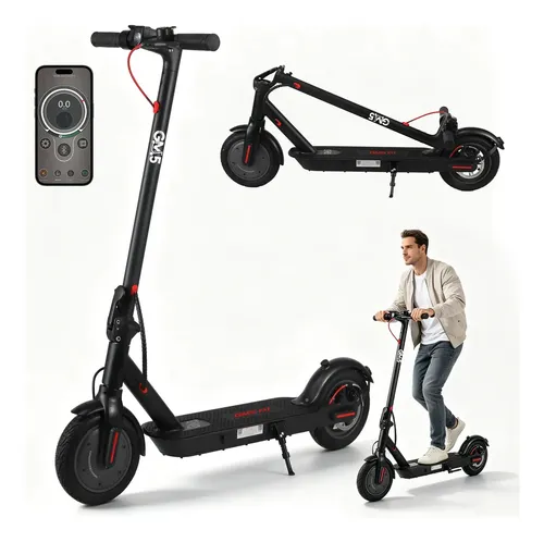 Patinete Elétrico Dobrável com Bluetooth, 25 Km/h e Autonomia de 22 Km