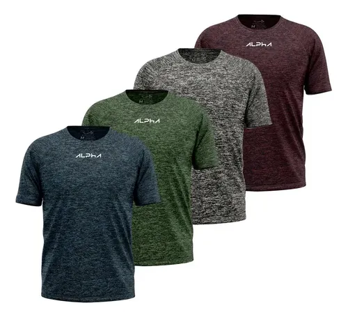 Kit com 4 Camisetas Dry Alpha por apenas R$89!