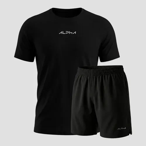 Kit Bermuda + camiseta New Fluid Dry Fitness Academia Alpha