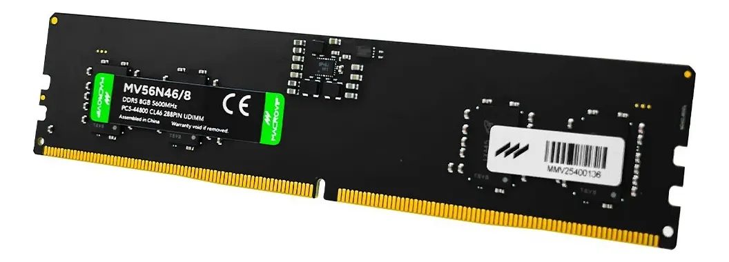 Memoria Pc Macrovip 8GB 5600mhz Ddr5 288pin Udimm Mv56n46/8