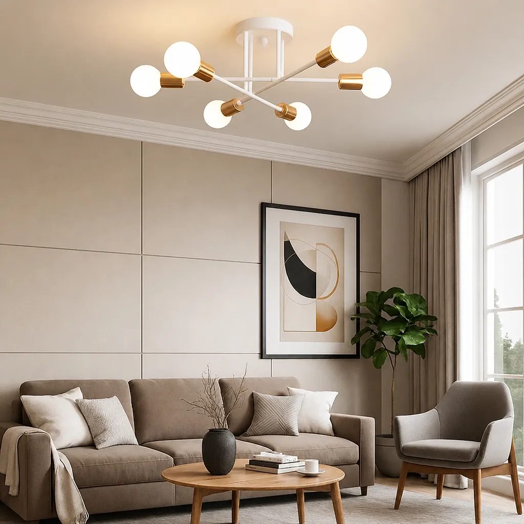 Luminária Lustre Teto Moderno Pendente Para Sala Sputnik