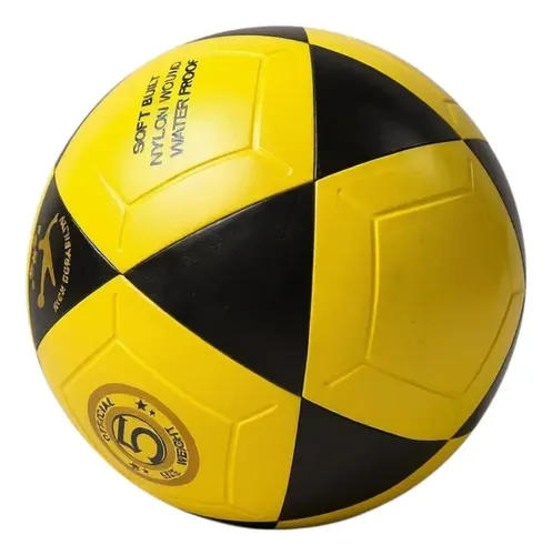 Bola Futevolei PVC Lusit Tamanho 5 Amarelo Resistente Água