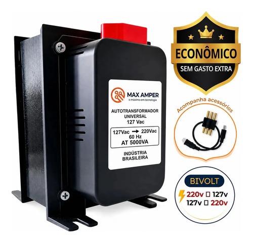 ✅ Auto Transformador Bivolt Max Amper
