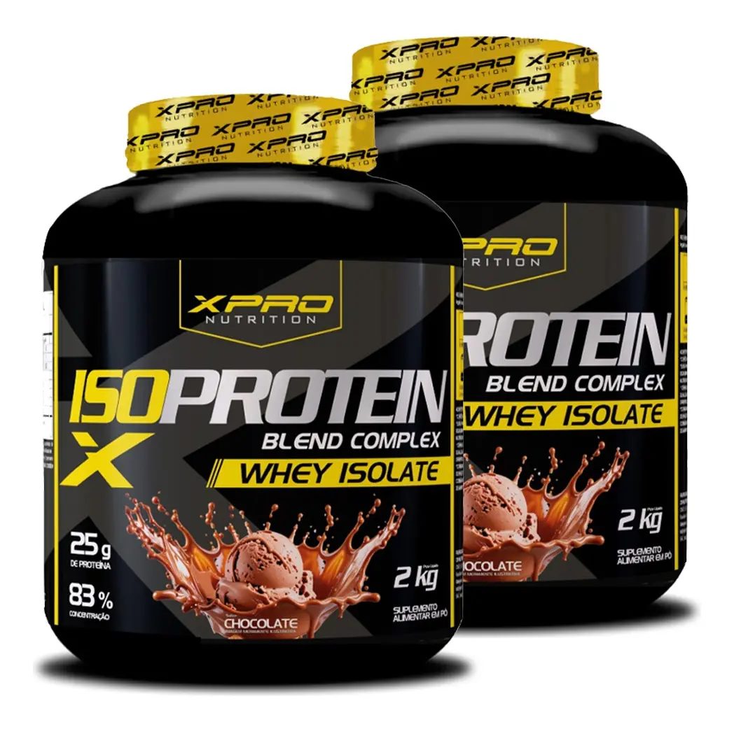 Kit 2 Whey Protein Isolado Iso Protein Blend Complex 2kg Pretorian