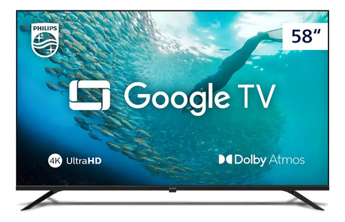 🔥 Smart Tv 4k Uhd Led 58 Philips Pug7019 Wi-fi Google Tv 3 Hd