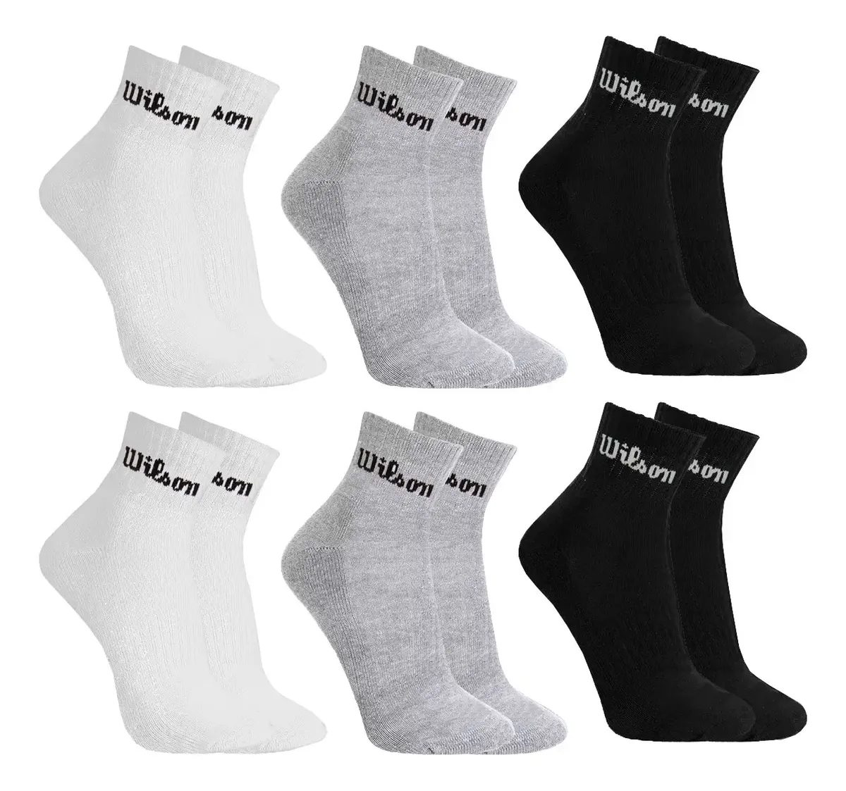 Kit 6 Pares Meias Wilson Cano Médio Masculino