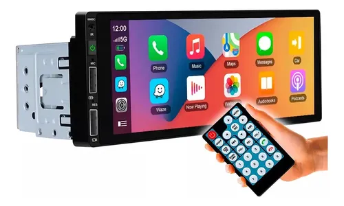Central Multimídia 1DIN Duinb 6.86” CarPlay Android Auto Sem Fio