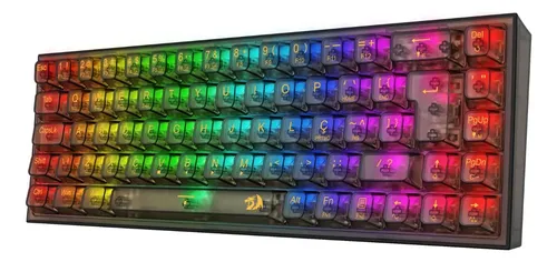 🔥 Teclado Gamer Redragon Castor Pro RGB Clear Black 65 🔥