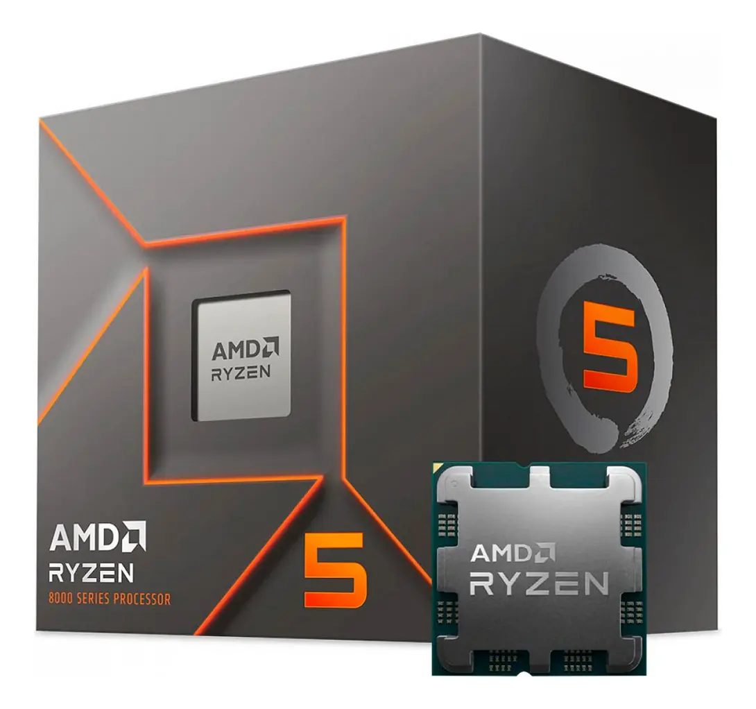 Processador gamer AMD Ryzen 5 8400F 100-100001591BOX de 6 núcleos e 4.7GHz de frequência