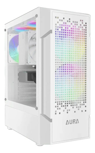 Gabinete Gamer Gamdias Aura GC7 ARGB Branco com 3 fans