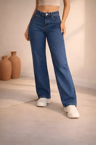 Calça Jeans Feminina Wide Leg
