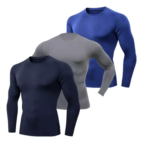 ✅ Kit 3 Camisetas Térmicas Manga Longa