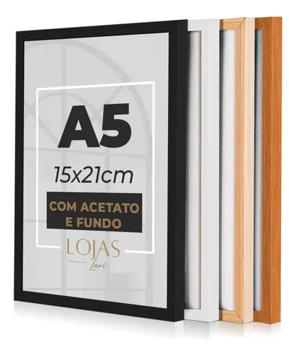 Kit 3 Molduras A5 Para Quadro Foto Poster Acetato 15x21 Cm