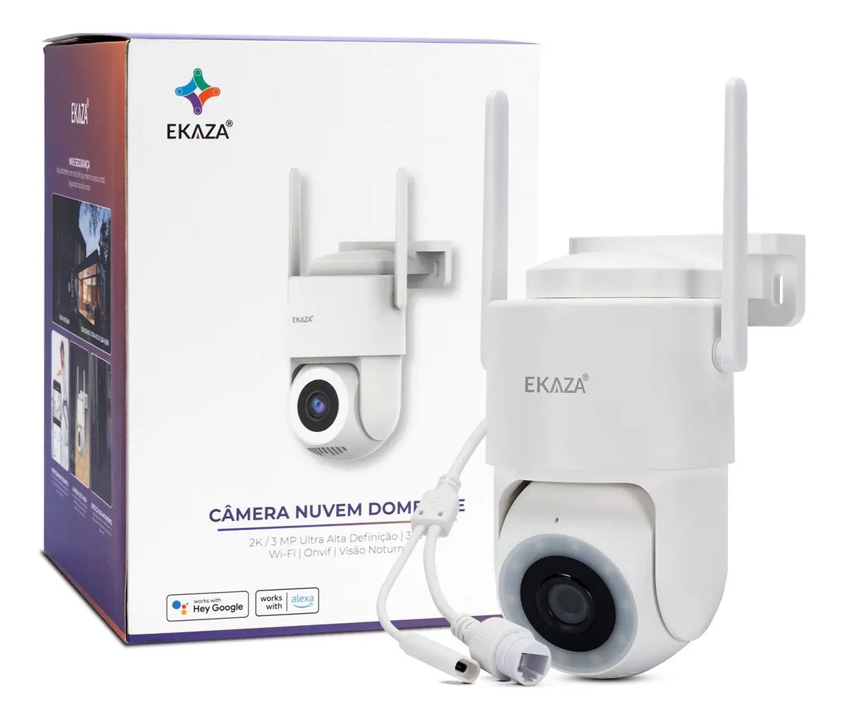 Câmera Wifi Dome Ekaza Branca